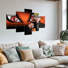 Naruto Metal Poster Set of 5 – Split Wall Art | Hokage Legacy Edition | Epic Anime Metal Frame Collection