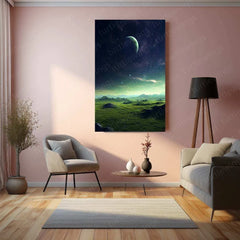 Nature Abstract Metal Poster – Stunning Abstract Nature Wall Art | Serene Greenery & Earth Tones 2 - TURTLEWINGS