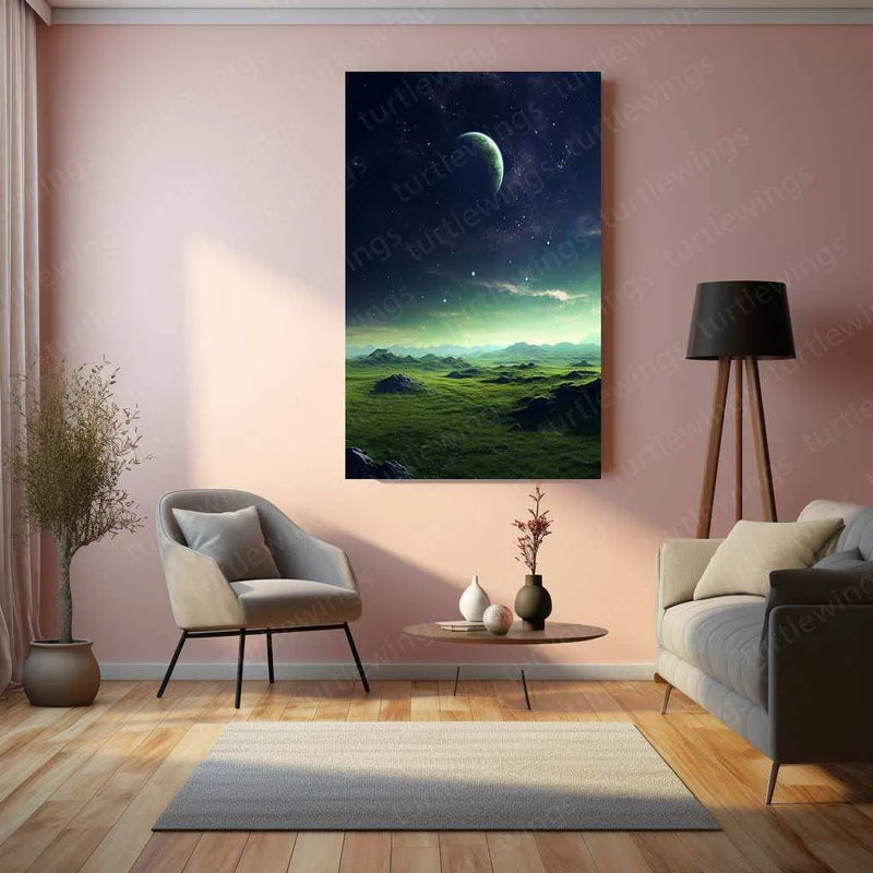 Nature Abstract Metal Poster – Stunning Abstract Nature Wall Art | Serene Greenery & Earth Tones 2 - TURTLEWINGS