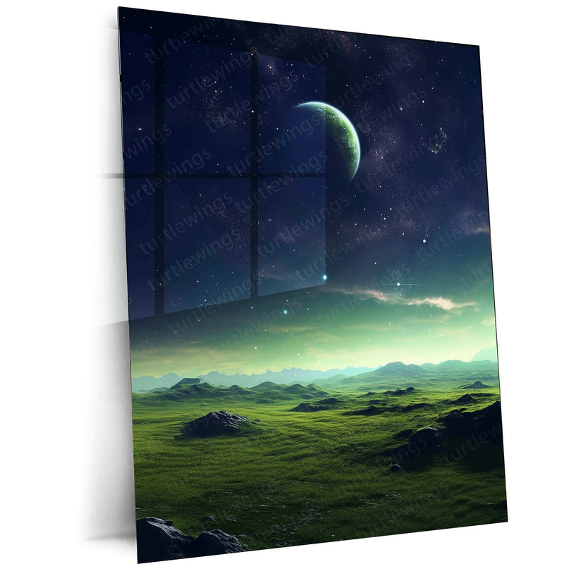 Nature Abstract Metal Poster – Stunning Abstract Nature Wall Art | Serene Greenery & Earth Tones 2 - TURTLEWINGS