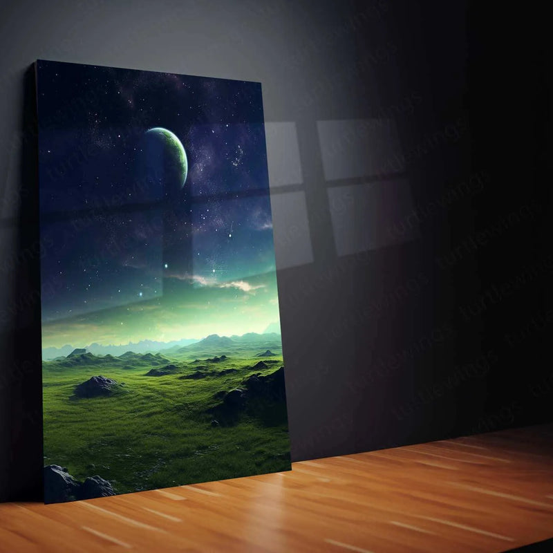 Nature Abstract Metal Poster – Stunning Abstract Nature Wall Art | Serene Greenery & Earth Tones 2 - TURTLEWINGS