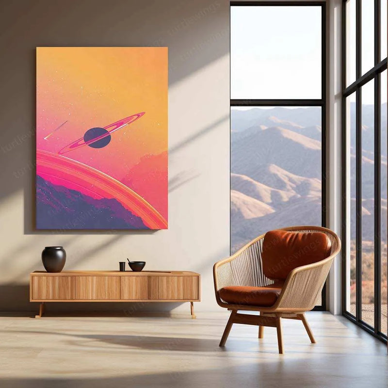 Nature Abstract Metal Poster – Stunning Abstract Nature Wall Art | Serene Greenery & Earth Tones 3 - TURTLEWINGS