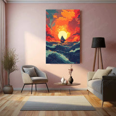 Nature Abstract Metal Poster – Stunning Abstract Nature Wall Art | Serene Greenery & Earth Tones 4 - TURTLEWINGS