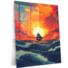 Nature Abstract Metal Poster – Stunning Abstract Nature Wall Art | Serene Greenery & Earth Tones 4 - TURTLEWINGS