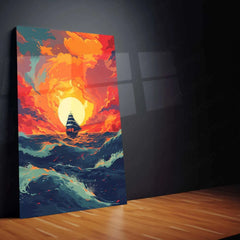 Nature Abstract Metal Poster – Stunning Abstract Nature Wall Art | Serene Greenery & Earth Tones 4 - TURTLEWINGS