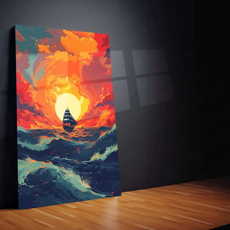 Nature Abstract Metal Poster – Stunning Abstract Nature Wall Art | Serene Greenery & Earth Tones 4 - TURTLEWINGS