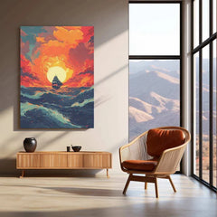 Nature Abstract Metal Poster – Stunning Abstract Nature Wall Art | Serene Greenery & Earth Tones 4 - TURTLEWINGS