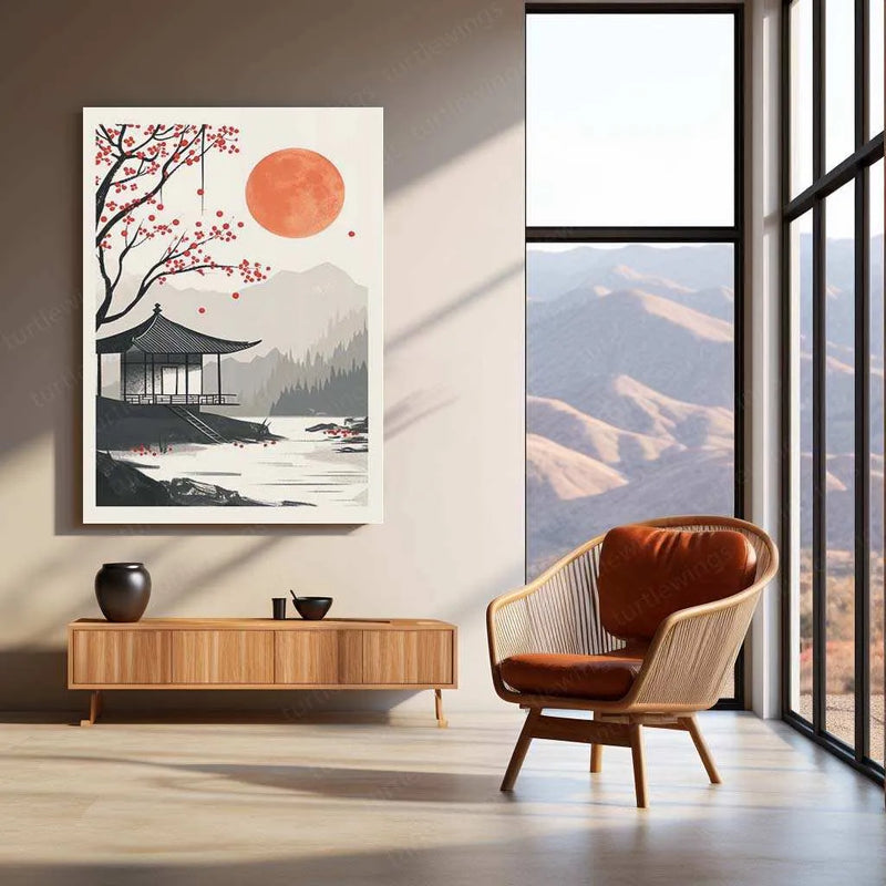 Nature Abstract Metal Poster – Stunning Abstract Nature Wall Art | Serene Greenery & Earth Tones 5 - TURTLEWINGS