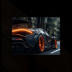 McLaren P1 Neon LED Metal Frame â Luxury Supercar Wall Art - TURTLEWINGS