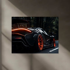 McLaren P1 Neon LED Metal Frame â Luxury Supercar Wall Art - TURTLEWINGS
