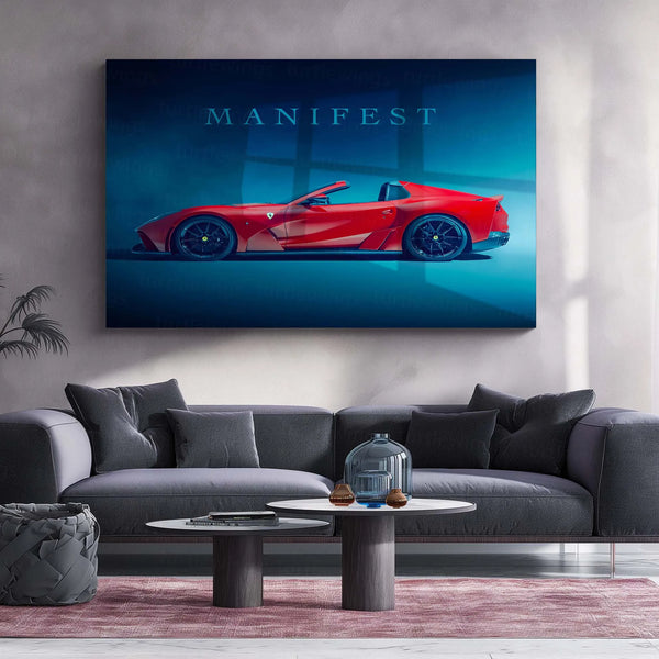 Manifest – Novitec Ferrari 812 GTS Metal Frame | Ultra-Luxury Car Wall Art