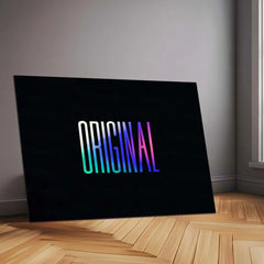 Original – Metal Frame | Statement Typography Wall Art | Be Unique Quote Poster for Bold & Creative Spaces - TURTLEWINGS