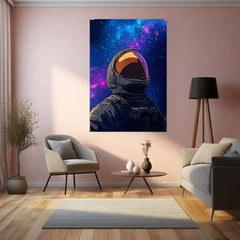 Outer Space Astronaut Metal Frame | Cosmic Sci-Fi Wall Art - TURTLEWINGS