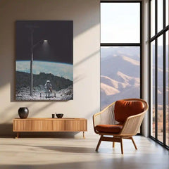 Outer Space Astronaut Metal Frame | Cosmic Sci-Fi Wall Art 01 - TURTLEWINGS