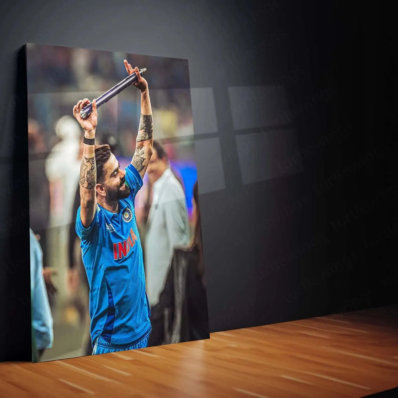 Virat Kohli | Indian Team Champions Trophy 2025 Winner | Metal Poster - TURTLEWINGS