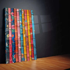 Abstract Striped Metal Poster | Modern Minimalist Wall Art | Geometric Aesthetic Decor - TURTLEWINGS