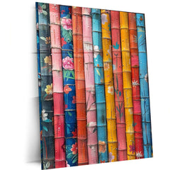 Abstract Striped Metal Poster | Modern Minimalist Wall Art | Geometric Aesthetic Decor - TURTLEWINGS