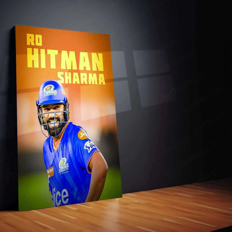 Rohit Sharma Metal Poster – The Hitman of Indian Cricket - TURTLEWINGS