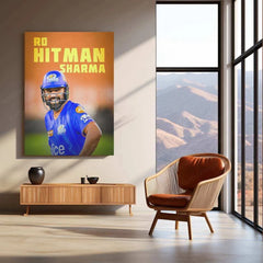 Rohit Sharma Metal Poster – The Hitman of Indian Cricket - TURTLEWINGS