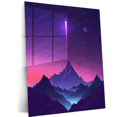 Rocket Launch Abstract Art Metal Poster - TURTLEWINGS