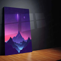 Rocket Launch Abstract Art Metal Poster - TURTLEWINGS