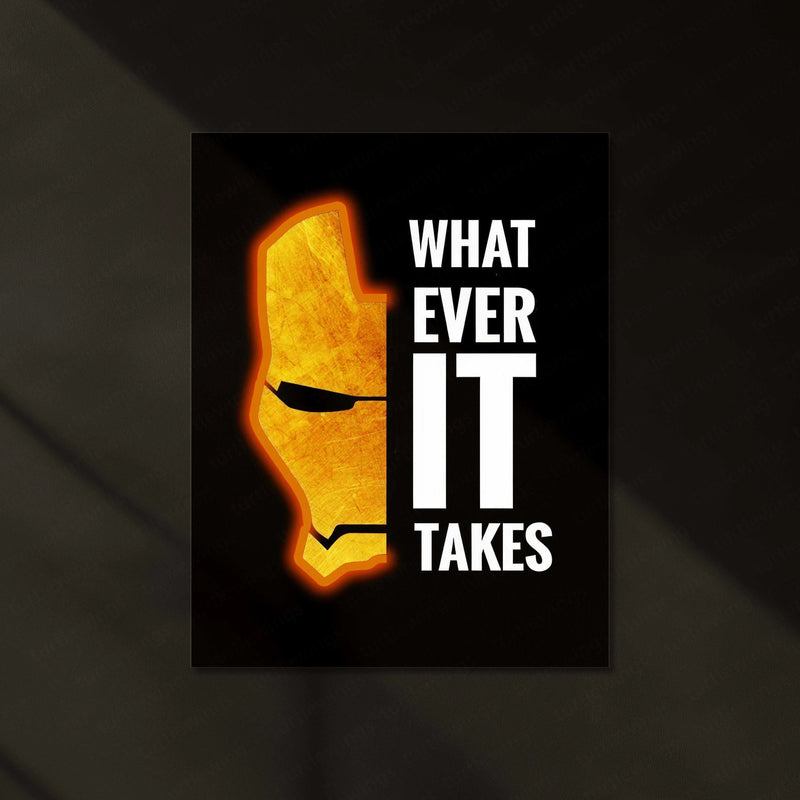 Iron Man Neon LED Metal Poster â Iconic Marvel Superhero Wall Art - TURTLEWINGS