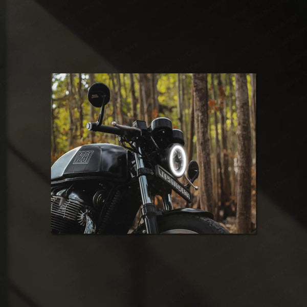 Continental GT 650 Neon LED Metal Frame | Royal Enfield Café Racer Glow Poster 02