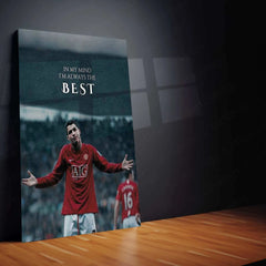 Cristiano Ronaldo Metal Poster | GOAT Portrait Wall Art | Football Legend Decor - TURTLEWINGS