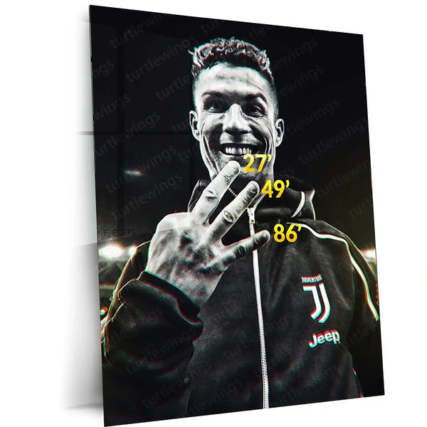 Cristiano Ronaldo – Metal Frame | Iconic Football Wall Art 01 - TURTLEWINGS
