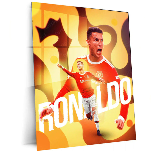 Cristiano Ronaldo – Metal Frame | Iconic Football Wall Art 02 - TURTLEWINGS