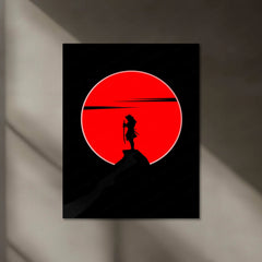 Samurai Dark Neon LED Metal Poster - TURTLEWINGS