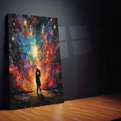 Romantic Couple Kissing – Passionate Metal Poster - TURTLEWINGS