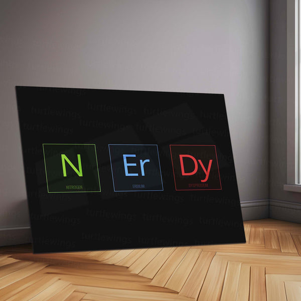 Science Nerds Minimalism – Metal Frame | Smart Aesthetic Wall Art | Geeky Clean Design for Thinkers & Labs - TURTLEWINGS