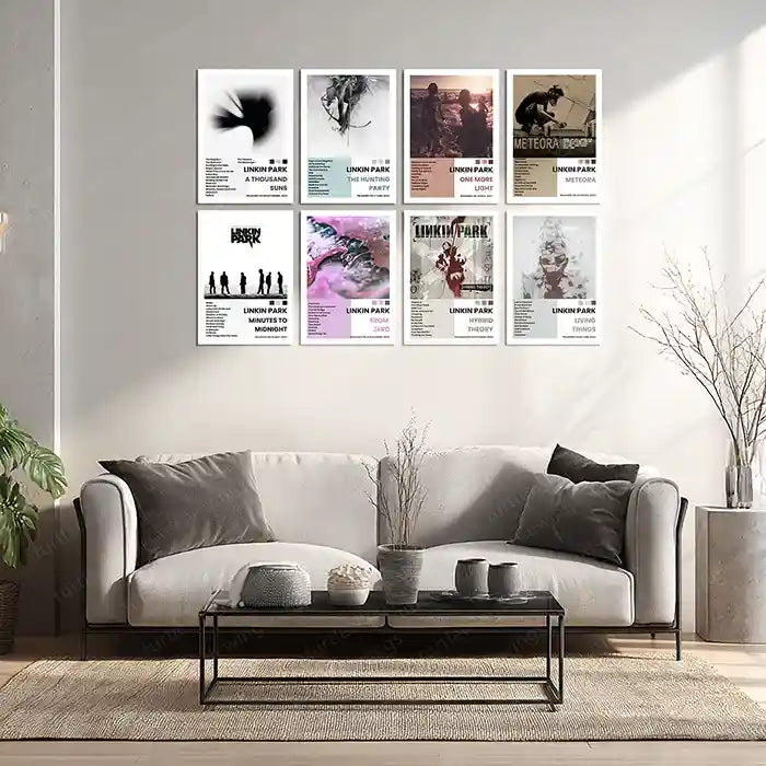 Linkin Park Metal Poster Collection – 11 Iconic Albums | Premium Music Wall Art | Buy Single, Set of 8, or Complete Set of 11