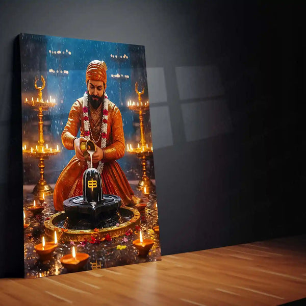 Chhatrapati Shivaji Maharaj Metal Frame | Warrior King Wall Art | Metal Frame 02