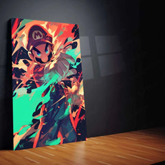 Split Image Poster – Soft Tones Divided by Black Angled Line - TURTLEWINGS