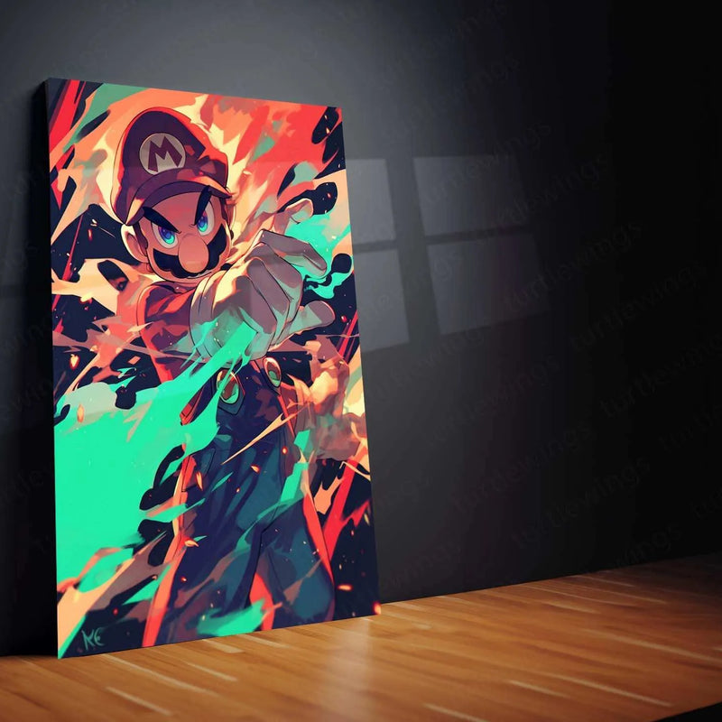 Split Image Poster – Soft Tones Divided by Black Angled Line - TURTLEWINGS