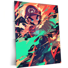 Split Image Poster – Soft Tones Divided by Black Angled Line - TURTLEWINGS