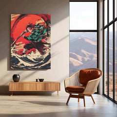 Tanjiro Kamado Metal Poster – Demon Slayer Wall Art for Anime Fans - TURTLEWINGS