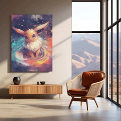 Eevee Watercolor Metal Poster – Pokémon Wall Art for Fans & Collectors - TURTLEWINGS