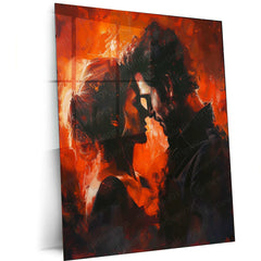 Abstract Representation of Love & Passion – Elegant Metal Poster - TURTLEWINGS