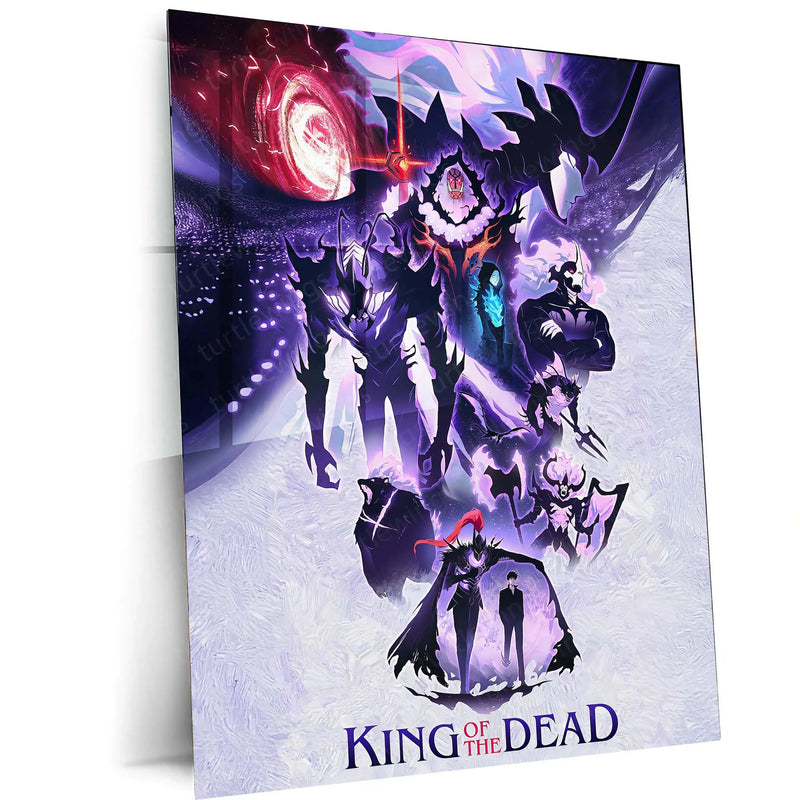 Solo Leveling Metal Poster | Sung Jin-Woo Shadow Monarch Wall Art | Anime Manhwa Decor 10 - TURTLEWINGS