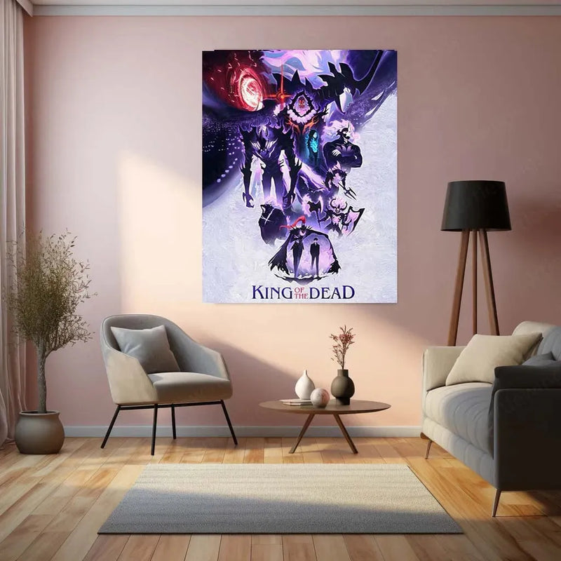 Solo Leveling Metal Poster | Sung Jin-Woo Shadow Monarch Wall Art | Anime Manhwa Decor 10 - TURTLEWINGS