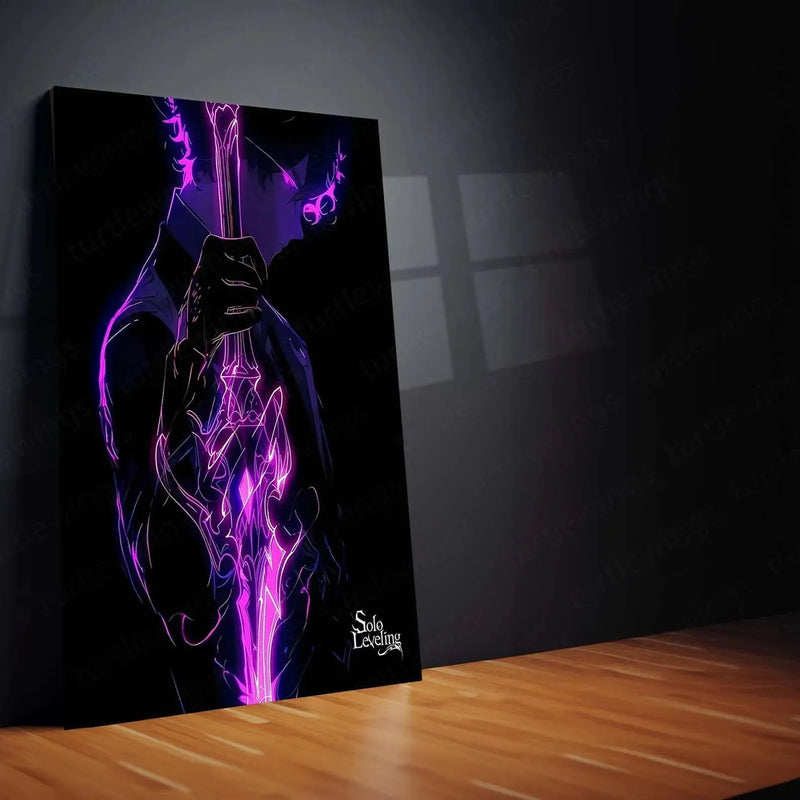 Solo Leveling Metal Poster | Sung Jin-Woo Shadow Monarch Wall Art | Anime Manhwa Decor 12 - TURTLEWINGS