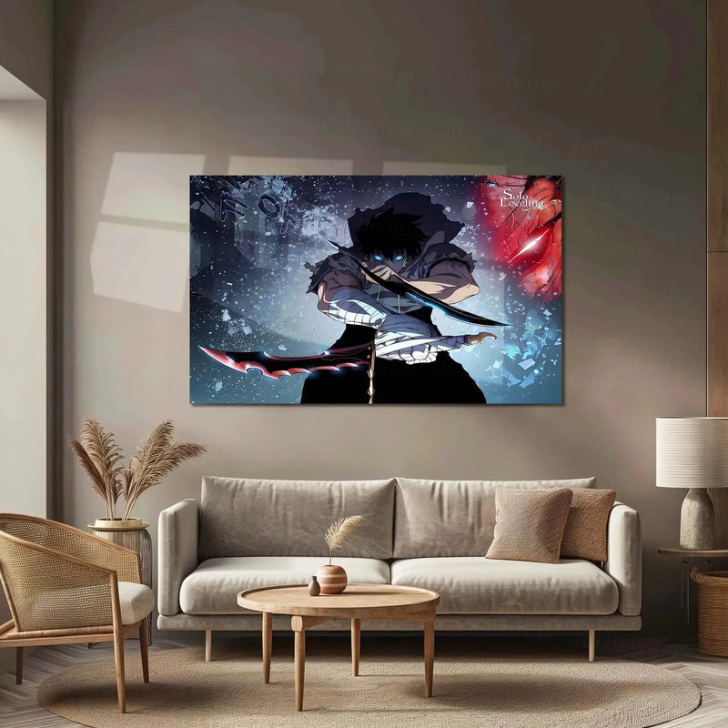Solo Leveling Metal Poster | Sung Jin-Woo Shadow Monarch Wall Art | Anime Manhwa Decor 13 - TURTLEWINGS