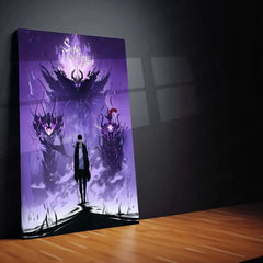 Solo Leveling Metal Poster | Sung Jin-Woo Shadow Monarch Wall Art | Anime Manhwa Decor 03 - TURTLEWINGS