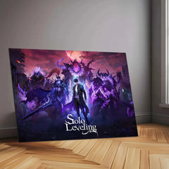 Solo Leveling Metal Poster | Sung Jin-Woo Shadow Monarch Wall Art | Anime Manhwa Decor 04 - TURTLEWINGS