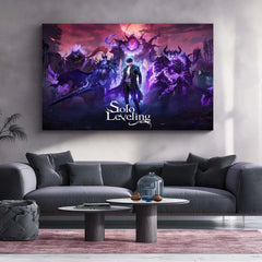 Solo Leveling Metal Poster | Sung Jin-Woo Shadow Monarch Wall Art | Anime Manhwa Decor 04 - TURTLEWINGS