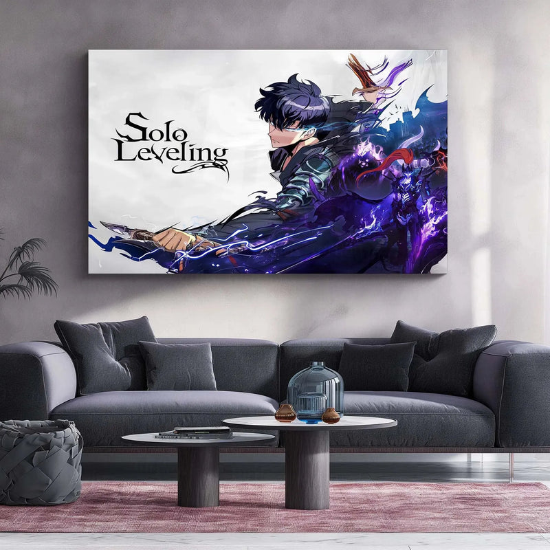 Solo Leveling Metal Poster | Sung Jin-Woo Shadow Monarch Wall Art | Anime Manhwa Decor 06 - TURTLEWINGS