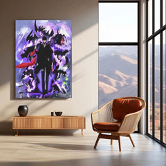 Solo Leveling Metal Poster | Sung Jin-Woo Shadow Monarch Wall Art | Anime Manhwa Decor 09 - TURTLEWINGS